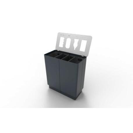 Metal litter bin for sorting 'STF/23-07-12_01/MDL'