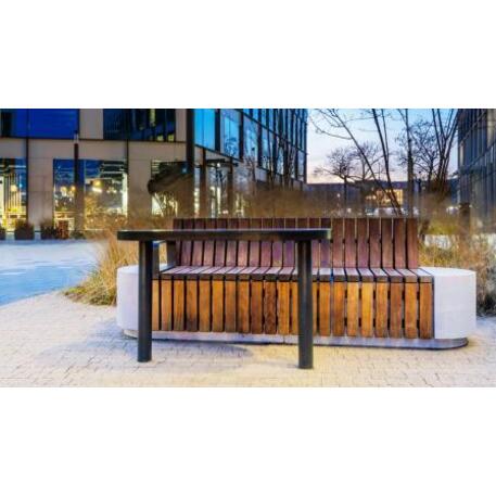 Betonbank mit Rückenlehne 'IROKO_STF/23-04-01/MDL'