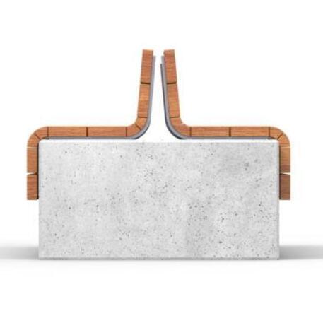 Betonbank mit Rückenlehne 'IROKO_STF/20-04-05/MDL'