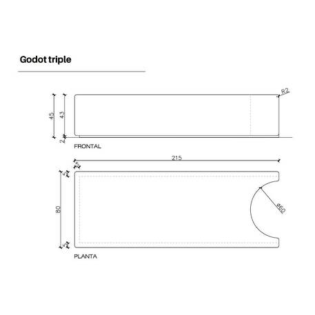 Pflanzkübel + Bank aus Beton 'Godot'
