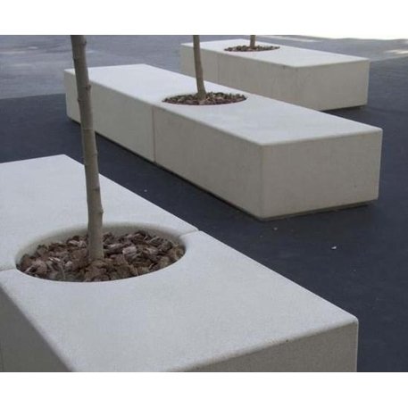 Pflanzkübel + Bank aus Beton 'Godot'