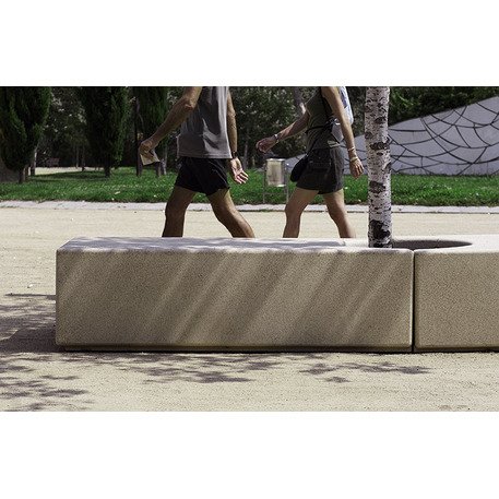 Pflanzkübel + Bank aus Beton 'Godot'
