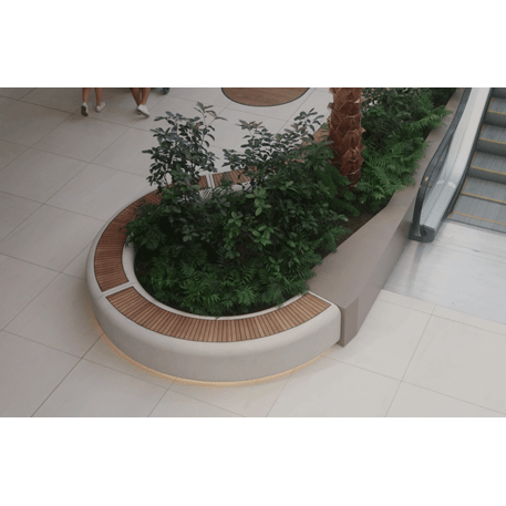 Parkbänke aus Beton 'LED 'Serp Comfort'