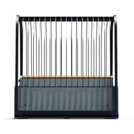 Betonbank mit Pergola 'IROKO_STF/25-04-05_01/MDL'