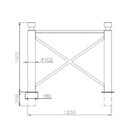 Protective metal fence 'Lione'