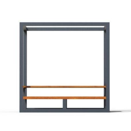Metallbank mit Pergola 'IROKO_STF/24-02-20_01/MDL'