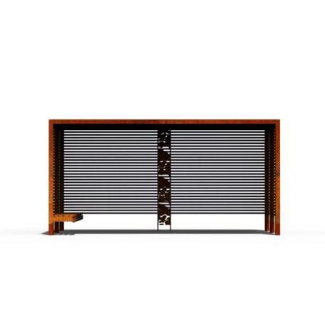Metallbank mit Pergola 'IROKO_STF/21-31-10/MDL'