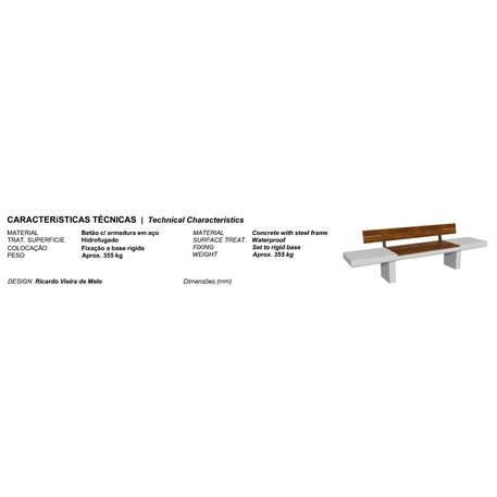 Betonbank 'TOKYO / Collective Bench 240 ACM'
