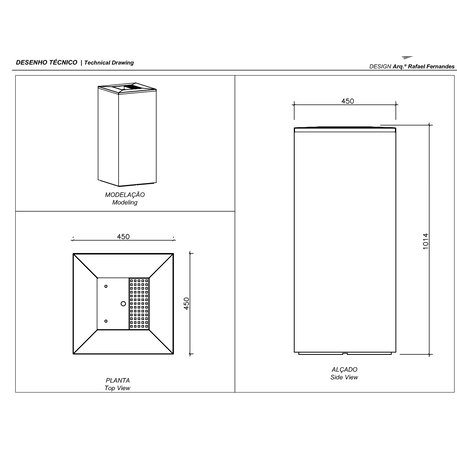 Concrete litter bin 'R-Light / Paper Bin Ashtray 40L'