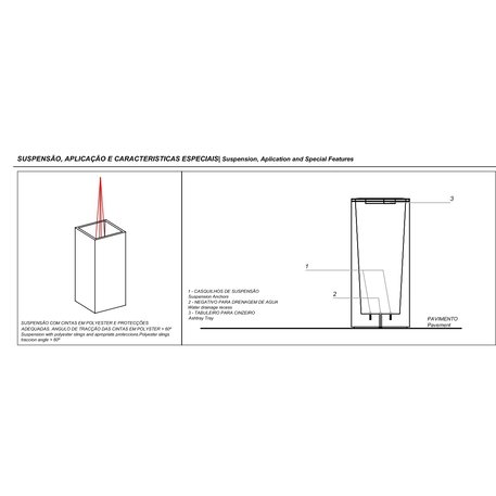 Concrete litter bin 'R-Light / Paper Bin Ashtray 40L'