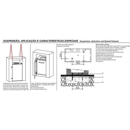 Concrete litter bin 'Lord / Pepper Bin 80L'