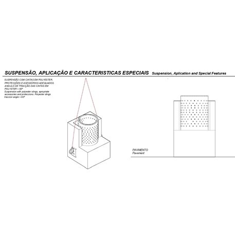 Concrete litter bin 'Pic-Nic / Paper Bin Indy 45L'