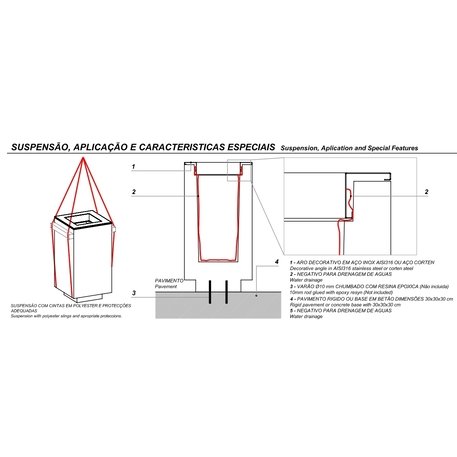 Abfallbehälter aus Beton 'CITIZEN / Paper Bin 40L'