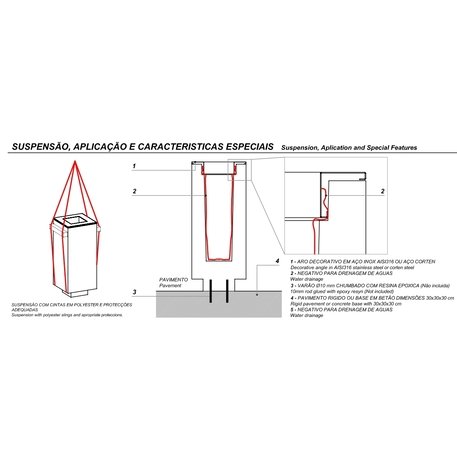Concrete litter bin 'CITIZEN / Paper Bin 20L'