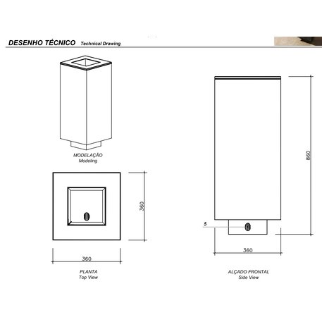 Concrete litter bin 'CITIZEN / Paper Bin 20L'