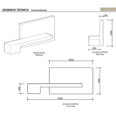 Betonbank 'AQUEDA / Bench 3000mm'