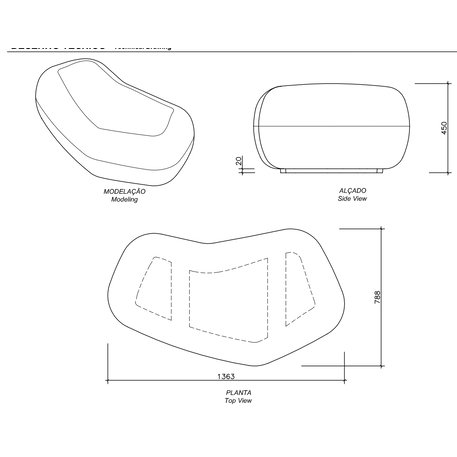 Betonbank 'Matadi / Bench I 1363mm'