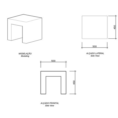 Betonbank 'Modular / Individual Bench 500mm'