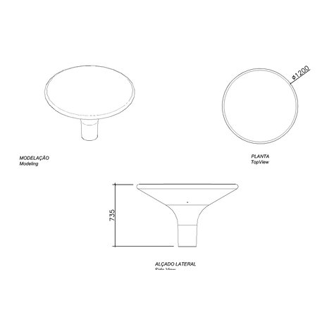 Betonbank 'Urban / Bench XL Ø1200mm'