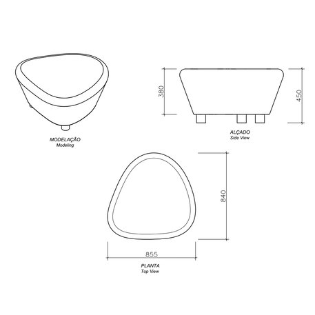 Betonbank 'Dolma / Bench 840mm'