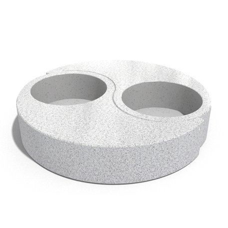 Parkbänke aus Beton + Blumentopf 'Yin & Yang / Ø220xH/44cm / BS-261'