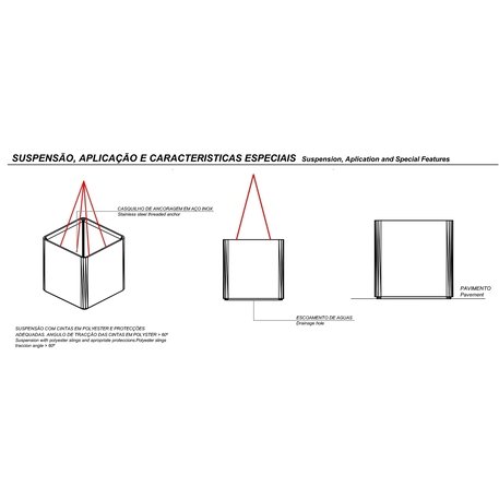 Pflanzkübel aus Beton 'Ar Puro / Planter Cubo 1000mm'