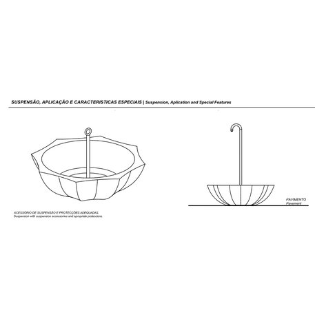 Pflanzkübel aus Beton 'UMBRELLA / Planter 1500mm'