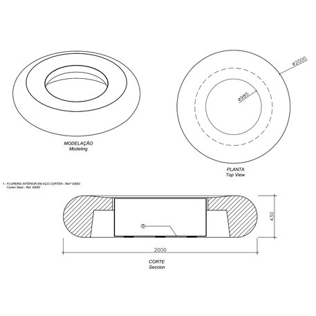Pflanzkübel aus Beton 'Landscapes / Planter Ø2000mm'