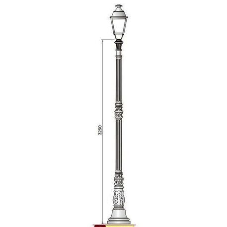 Straßenbeleuchtungsmasten '1K-1b_H/330cm'