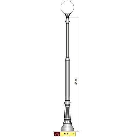 Straßenbeleuchtungsmasten 'M28_H/350cm'