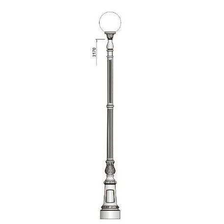 Straßenbeleuchtungsmasten 'R1-1a_H/320cm'