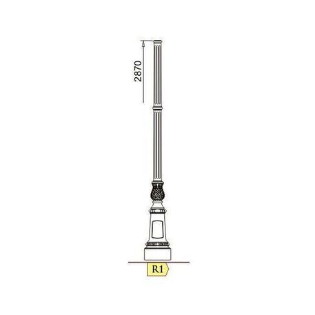 Straßenbeleuchtungsmasten 'R1-1a_H/320cm'
