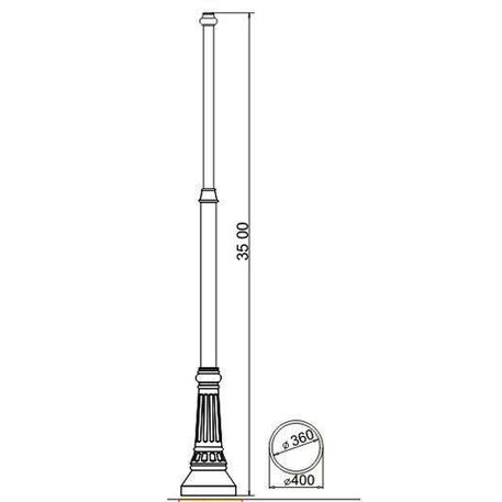 Straßenbeleuchtungsmasten 'T28-H3_H/530cm'