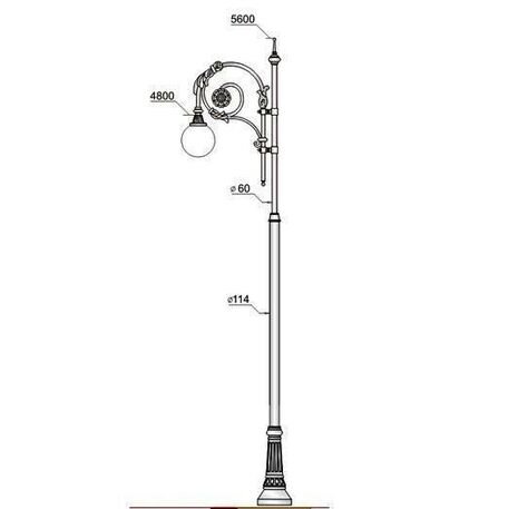 Straßenbeleuchtungsmasten 'T28-L1_H/560cm'