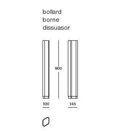 Poller aus Metall 'ADJAYE'