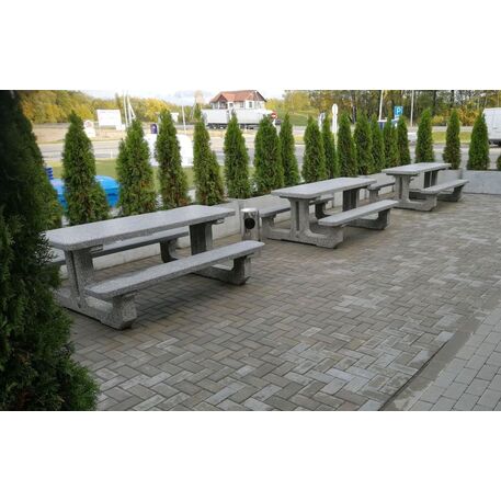 Beton Spieltisch Schach und Bänke, Premium-Linie '190x148xH/74cm / BS-223'