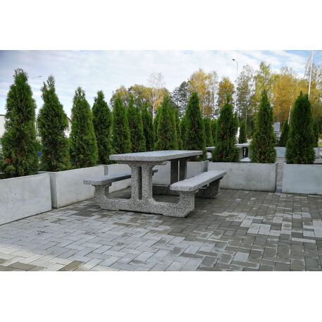 Beton Spieltisch Schach und Bänke, Premium-Linie '190x148xH/74cm / BS-223'