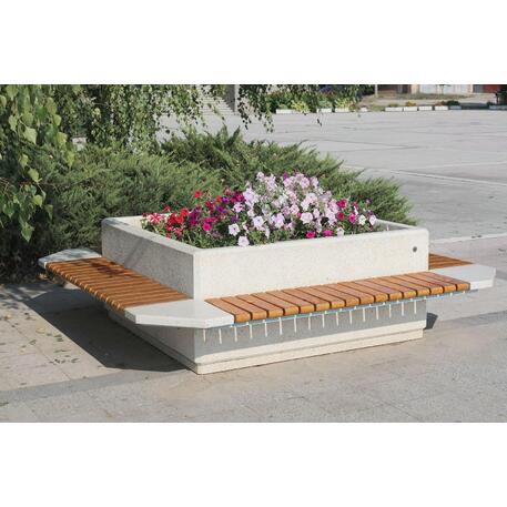  Beton rundbank + blumentopf  '155/80xH/40/65cm / BS-227'