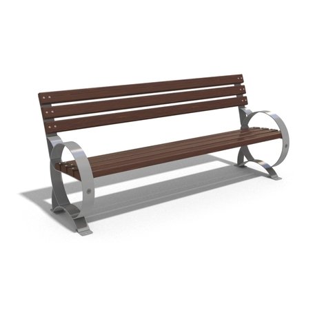 Metall-Außenbank im modernen Stil '155x64xH/84cm / MS-48'