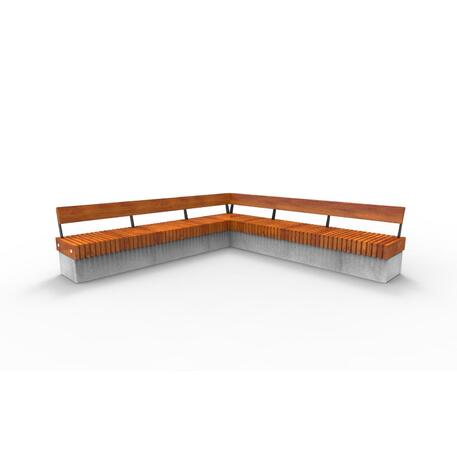 Betonbank mit Rückenlehne 'IROKO_STF/22-04-21MDL'