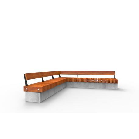Betonbank mit Rückenlehne 'IROKO_STF/22-04-21MDL'
