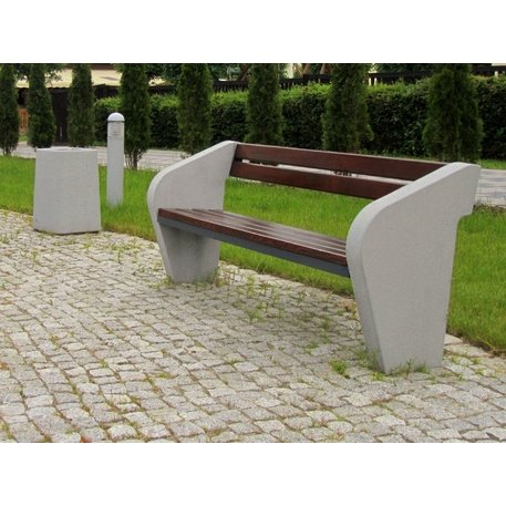 Betonbank mit Rückenlehne 'Navan'