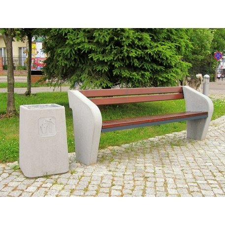 Betonbank mit Rückenlehne 'Navan'
