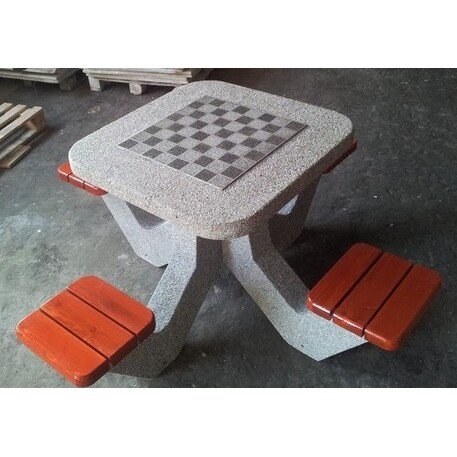 Concrete chess table and chairs 4 pcs. 'BDS/SG017/MDL'