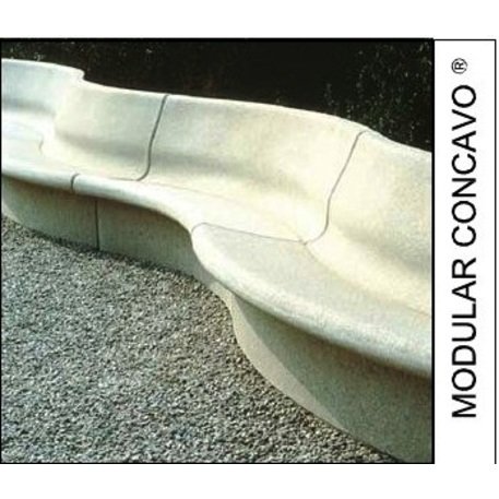 Parkbänke aus Beton 'Modular Concavo'