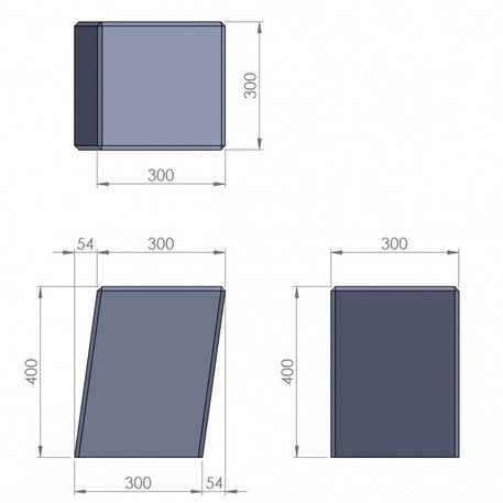 Poller aus Beton '30x30x40cm'
