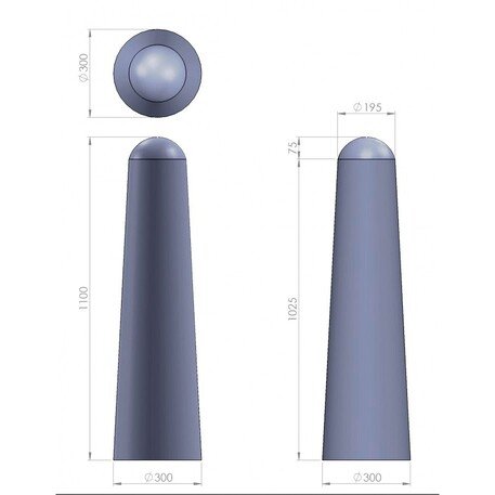 Poller aus Beton 'Ø30x110cm'