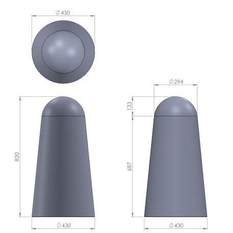 Poller aus Beton 'Ø43x82cm'