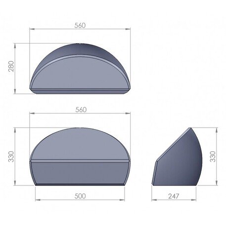 Poller aus Beton 'Ø56x33cm'