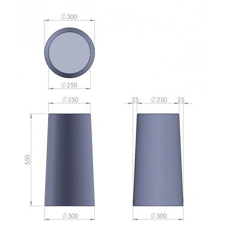 Poller aus Beton 'Ø30x55cm'